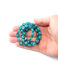 Cam Nazar Boncuk -Koyu Mavi- 8x4mm