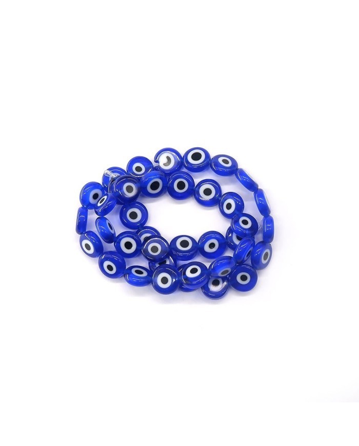 Cam Nazar Boncuk -Gece Mavisi- 8x4mm