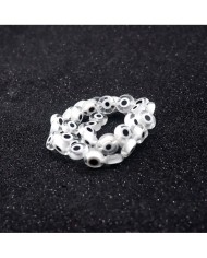 Cam Nazar Boncuk -beyaz- 8x4mm