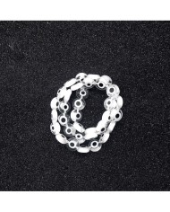 Cam Nazar Boncuk -beyaz- 8x4mm