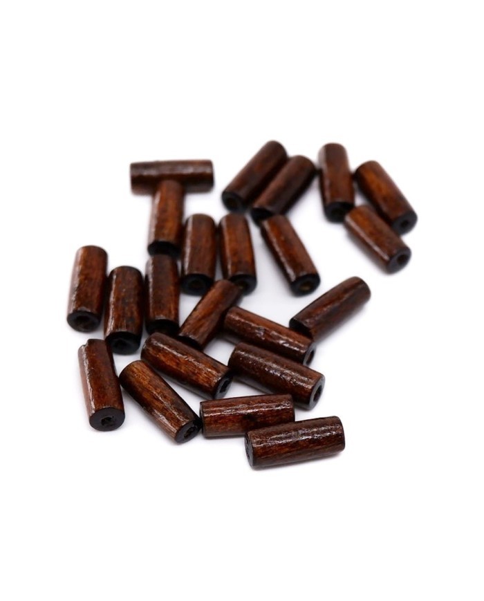 Ahşap Silindir Boncuk - 50 Gram