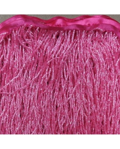 1 Metre - Boncuklu 15 cm - Püskül Saçak Pembe
