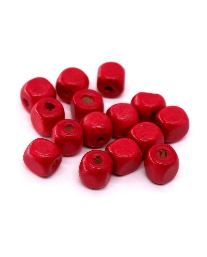 Ahşap Küp Boncuk - 50 Gram