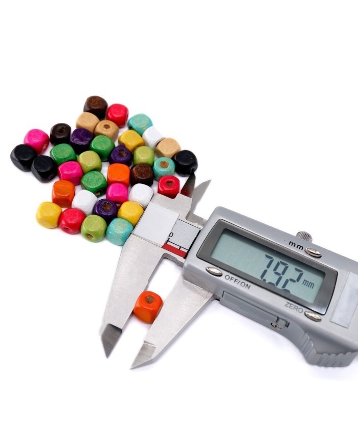 Ahşap Küp Boncuk - 50 Gram