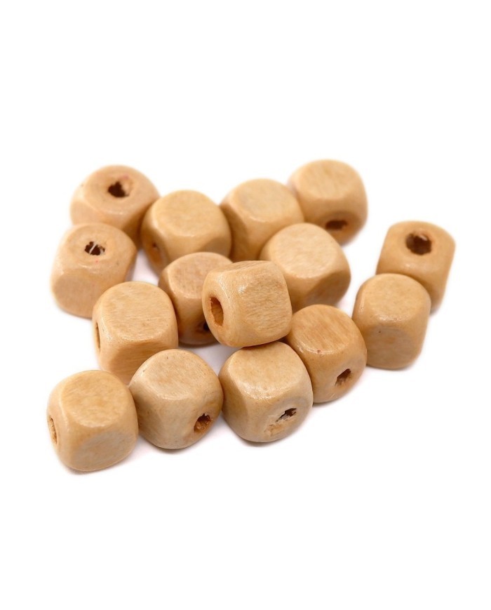 Ahşap Küp Boncuk - 50 Gram