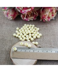 Plastik İnci Boncuk - Krem Rengi 8 mm - 1 Kg