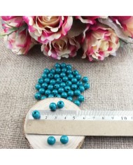 Plastik İnci Boncuk - Koyu Turkuaz 8 mm - 1 Kg