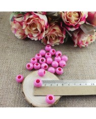 Plastik İnci Boncuk - Şeker Pembesi 14 mm - 1 Kg