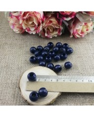 Plastik İnci Boncuk - Koyu Mor 14 mm - 1 Kg