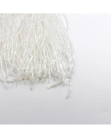 1 Metre - Boncuklu 15 cm - Püskül Saçak Kırık Beyaz