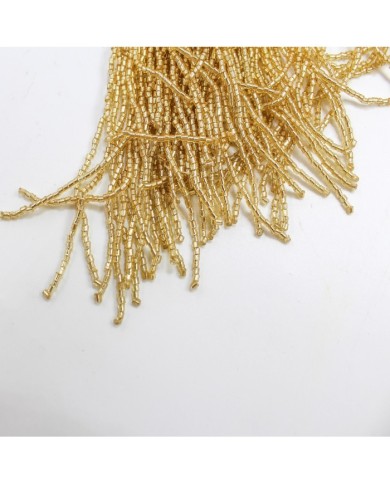 1 Metre - Boncuklu 15 cm - Püskül Saçak Gold