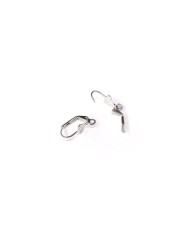 Küpe Klipsi - Gümüş - 2x1 cm  - 10 Çift