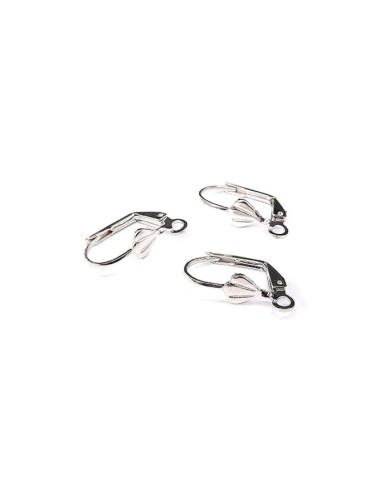 Küpe Klipsi - Gümüş - 2x1 cm  - 10 Çift