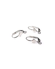 Küpe Klipsi - Gümüş - 2x1 cm  - 10 Çift