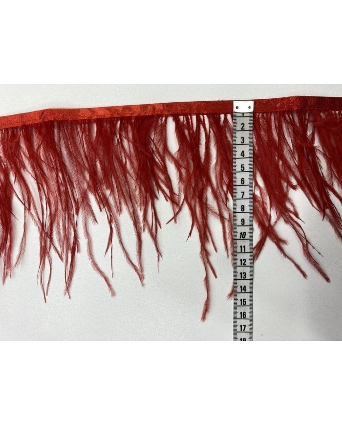 Deve Kuşu Tüyü Kırmızı 10 Metre
