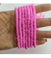 1 Dizi - Fimo Hamur Boncuğu - Bebe Pembe 4mm