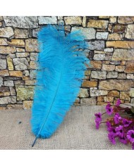Tekli Kuş Tüyü Kısa - Açık Mavi- 25/30 cm