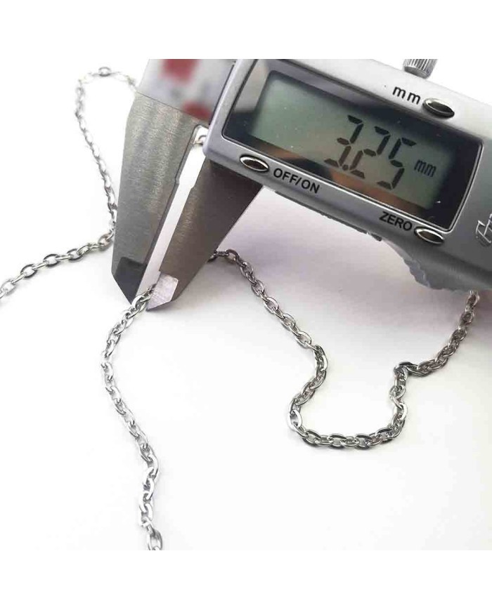 Kolye Zinciri Gümüş Kaplama 3.25mm - 10mt