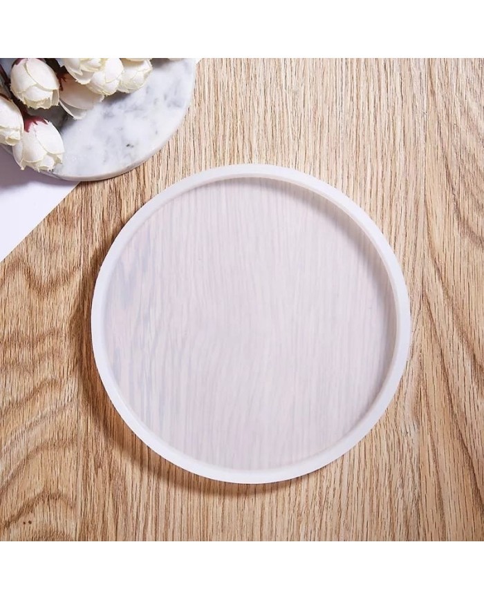 Yuvarlak Bardak Altı Reçine Epoksi Silikon Kalıp - 12,5 x 12,5 cm x 8.5 mm-Kod:1016