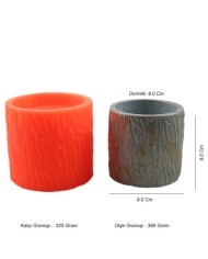 Motifli Beton Saksı Silikon Kalıp - 124