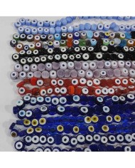 İpe Dizili Cam Nazar Boncuk - Bebe Mavi - 1 Dizi