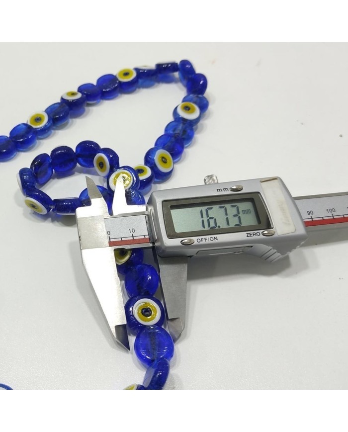 İpe Dizili Cam Nazar Boncuk - Siyah - 1 Dizi