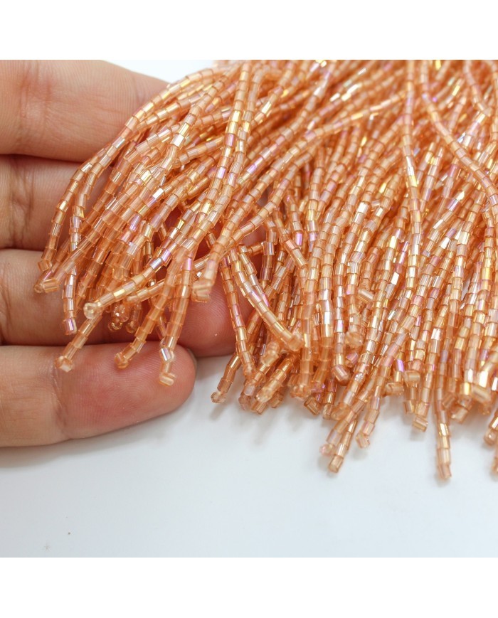 1 Metre - Boncuklu 15 - cm Püskül Saçak - Turuncu