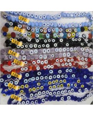 İpe Dizili Cam Nazar Boncuk - Lacivert - 1 Dizi