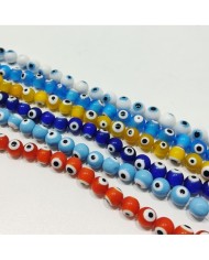 İpe Dizili Nazar Boncuğu Mix Renk 6 Dizi