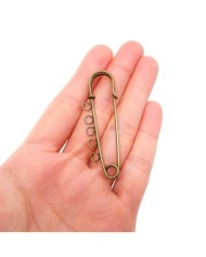 1 Adet - İskoç İğnesi - 5 Halkalı - 5 cm - Antik Gold