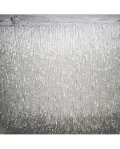 10 Metre - Boncuklu 15 cm - Püskül Saçak Şeffaf