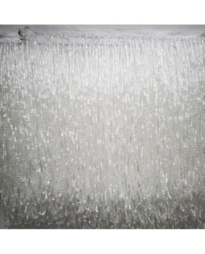 10 Metre - Boncuklu 15 cm - Püskül Saçak Şeffaf