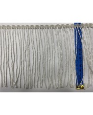 10 Metre - Boru Boncuklu 15 cm - Püskül Saçak Beyaz