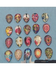 Damla Büyüteç Desenli 10 Adet Cam Taş - Mix