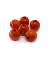 Ahşap Boncuk - 1 Kg Turuncu