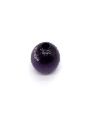 Ahşap Boncuk - 1 Kg Koyu Mor
