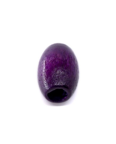 Ahşap Boncuk Tombul Arpa  1 Kg Mor