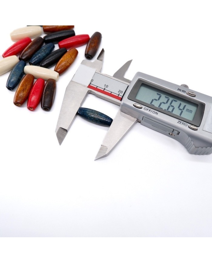 Ahşap Boncuk Arpa İnce Yassı - 1 Kilogram Beyaz