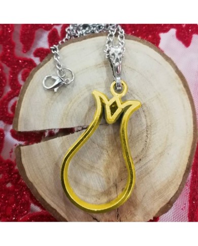 Lale Model Tek Kulplu Reçine Metal Kolye Ucu Renk Seçmeli Renk Seçiniz Antik Sarı