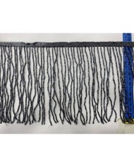 1 Metre - Boru Boncuklu 15 cm - Püskül Saçak Gümüş