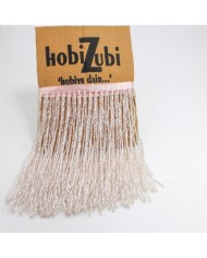 1 Metre - Boru Boncuklu 15 cm - Püskül Saçak Toz Pembe