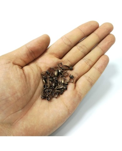 5 Adet- Reçine Epoksi Takı Kıskacı- Bakır Eskitme