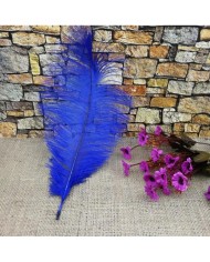 Tekli Kuş Tüyü - mavi- 25/30 cm