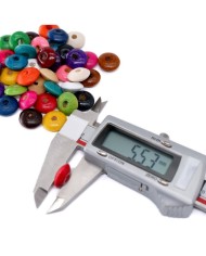 Ahşap Yassı Yuvarlak Boncuk - 1 Kilogram Mavi
