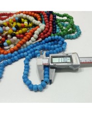 50 Adet - El Yapımı Cam Boncuk - Beyaz