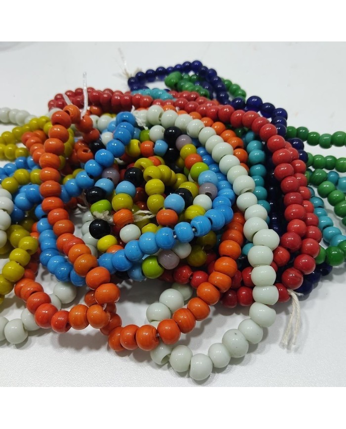 50 Adet - El Yapımı Cam Boncuk - Lacivert