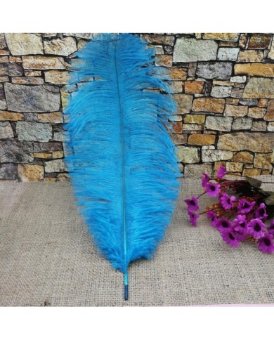 Tekli Kuş Tüyü Uzun - Açık Mavi- 35/40 cm