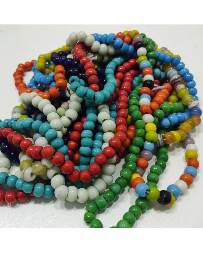 50 Adet - El Yapımı Cam Boncuk - Yeşil