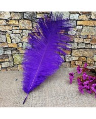 Tekli Kuş Tüyü Uzun - Mor- 35/40 cm