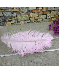 Tekli Kuş Tüyü Uzun - Bebe Pembe- 35/40 cm